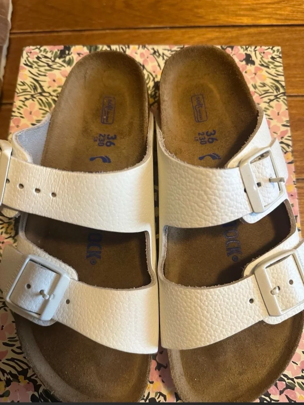Birkenstock Kids White Double Strap Sandals